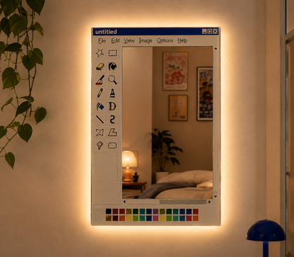 Retro Paint Window Mirror | Y2K Computer Aesthetic Wall Mirror