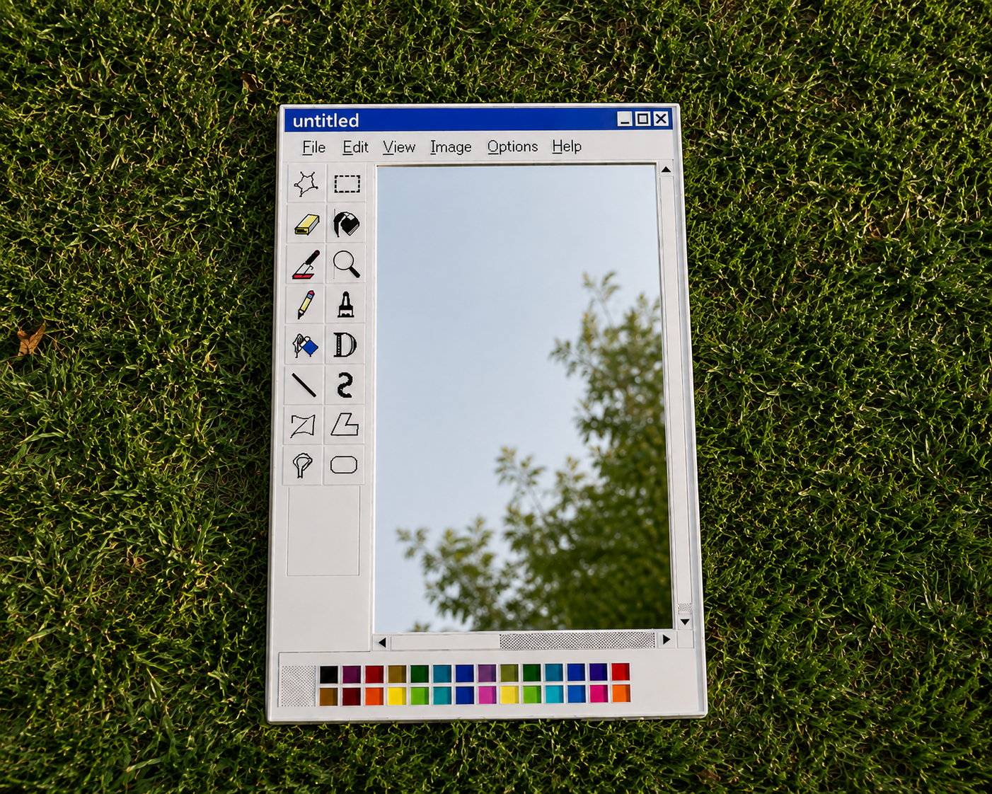 Retro Paint Window Mirror | Y2K Computer Aesthetic Wall Mirror
