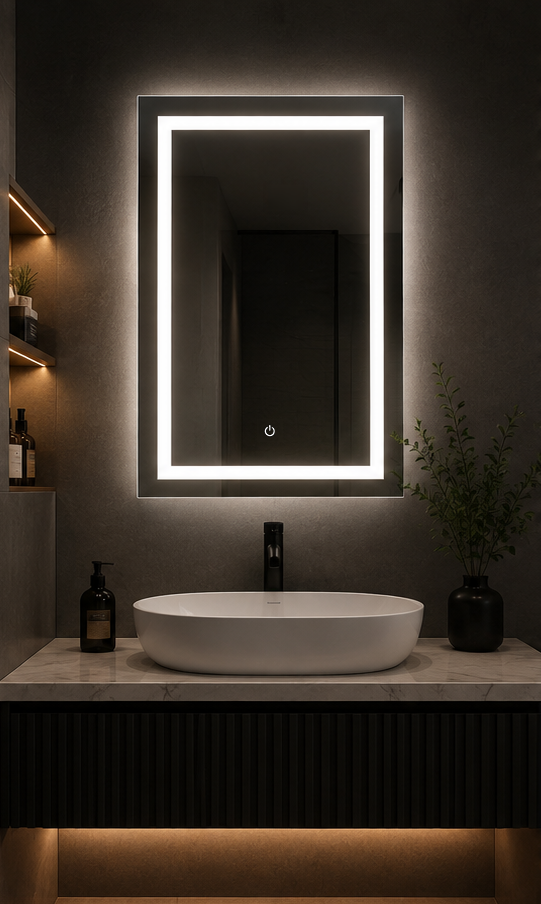 Dual Glow LED Touch Mirror | Front & Backlit Wall Mirror