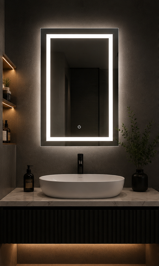 Dual Glow LED Touch Mirror | Front & Backlit Wall Mirror