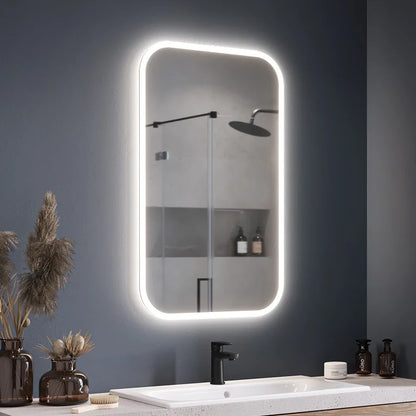 Backlit LED Touch Mirror | Curved Corner Wall Mirror